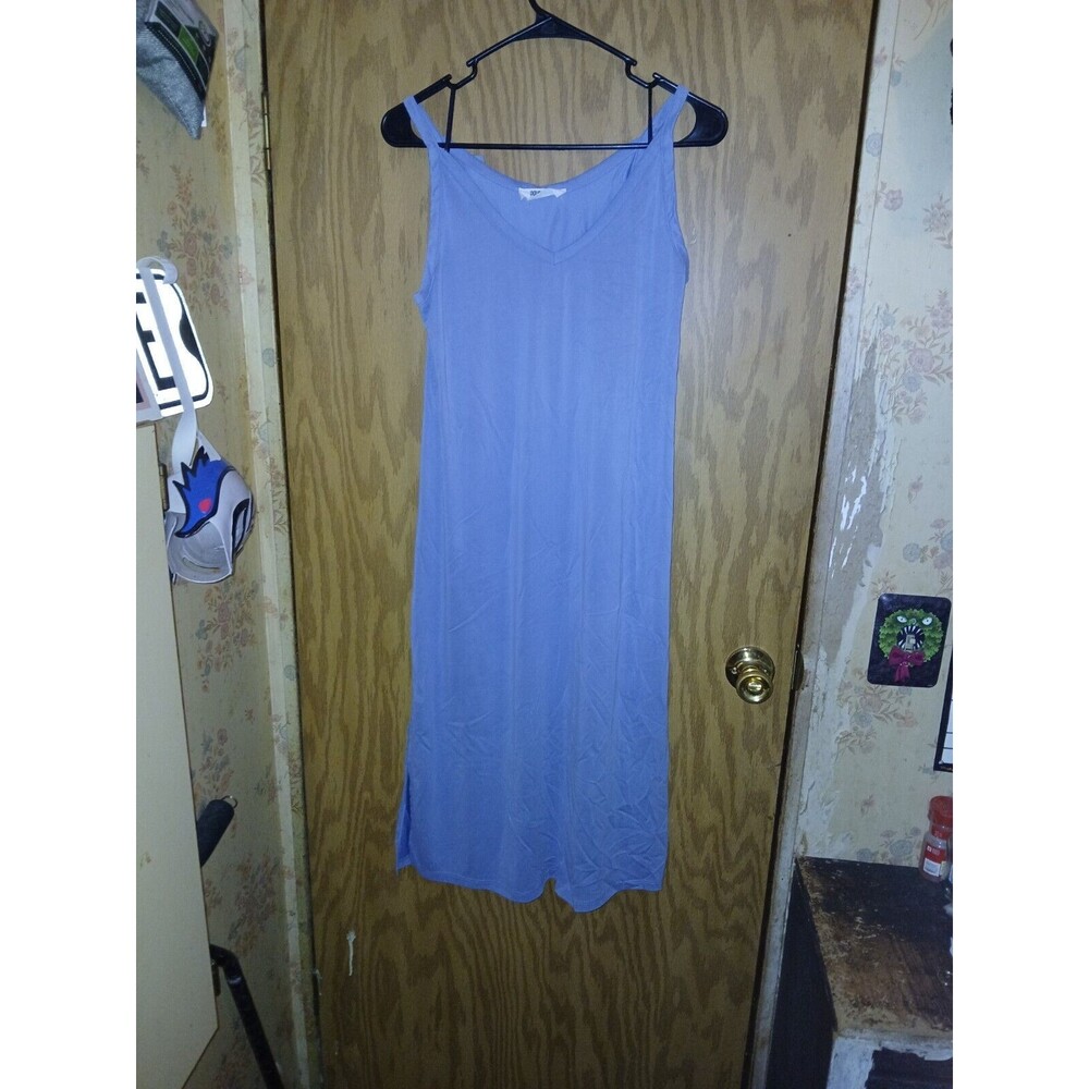 Double Zero Lovely Large Dress Womens Size Large Blue Sleeveless Side Slits
